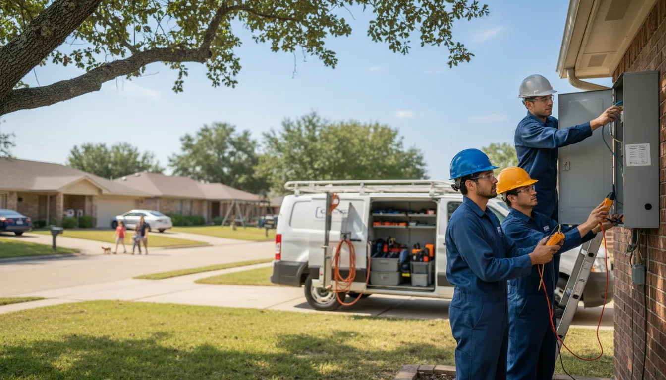 Certified electrician providing emergency electrical services in Hedley, TX